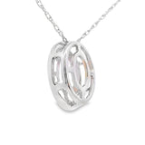 Rose Quartz Diamond Fashion Pendants 10KT White Gold