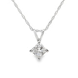 Natural .40ct Lab Grown Diamond Pendant 14KT White Gold