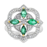.69ct Emerald Diamond Ring 14KT White Gold