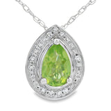 .47ct Peridot Diamond Fashion Pendants 10KT White Gold