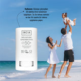 Incia Natural Sunscreen Stick SPF 50 Mineral Protection 15g