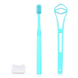 Benri Oral Care Set - Toothbrush & Tongue Cleaner for Comprehensive Dental Hygiene