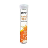 Efervit Vitamin-C 1000 mg Effervescent Tablets - Boosts Immune System, Orange Flavored Dietary Supplement