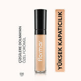 Flormar Perfect Coverage Liquid Concealer - Natural Finish, Medium Coverage, Lightweight Formula