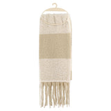 Eklips Cream and Beige Checkered Square Scarf
