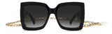 Jimmy Choo Renee/N/S 61 Grey Women's Sunglasses Black Frame
