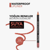 Flormar Waterproof Matte Lip Liner - Long Lasting, High Pigment, Vitamin Enriched - 234 Vanilla Souffle