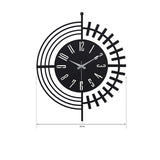 Muyika 50x50cm Modern Metal Silent Wall Clock - Large Decorative Clock for Home, Office