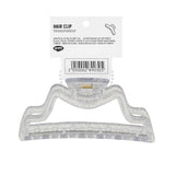 Eklips Curved Claw Hair Clip in Glittery Transparent