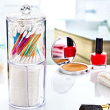Eklips Cotton Storage Container - Compact Polystyrene Makeup Remover Disk Organizer for Beauty Enthusiasts