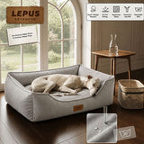 Lepus Dolce Premium Pet Bed Soft Baby Face Fabric Small Light Gray