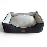Lepus Dolce Premium Anthracite Pet Bed Soft Baby Face Fabric Medium
