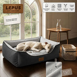 Lepus Dolce Premium Anthracite Pet Bed Soft Baby Face Fabric Medium