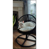 Lepus Galaxi Rattan Pet Bed for Cats and Small Dogs 60x47x53 cm