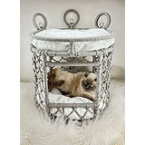 Lepus Crystal Bunk Rattan Bed for Cats and Small Dogs