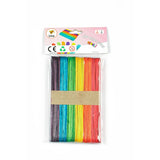 Lino Colorful Wooden Craft Sticks, 15 cm, 50-Pack - Arts & Crafts Supplies for Kids and Educators