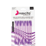 Nascita Makeup Brush Set - 10 Piece High-Quality Cosmetic Brushes with Mascara Brush for Enhanced Eyelash Makeup