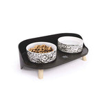 M-Pets Altitude Urban Style Elevated Pet Bowl Set 450 ml