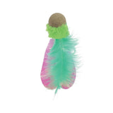 M-Pets Catnip & Matatabi Feather Ball Cat Toy Green 13cm