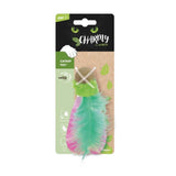 M-Pets Catnip & Matatabi Feather Ball Cat Toy Green 13cm