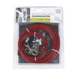 M-Pets Compensator Steel Dog Tie-Out Cable with Shock Absorber 15m