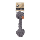 M-Pets Coto Duo Ball Braided Cotton Dog Toy Grey 28 cm
