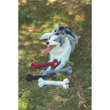 M-Pets Coto Knitted Bone Dog Toy Durable Cotton Rope Grey 30cm