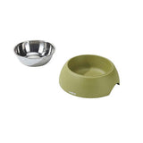 M-Pets Eco Bamboo Small Pet Bowl with Stainless Steel Insert 190 ml