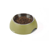 M-Pets Eco Bamboo Pet Bowl Green Stainless Steel 350 ml