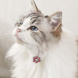 M-Pets Glam Floral Pet Hair Clip for Cats & Dogs - Pink/White