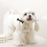 M-Pets Glam Bone Shaped Pet Hair Clip Black & White 2cm
