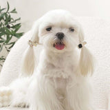 M-Pets Glam Rhinestone & Pearl Pet Hair Accessory Black/Grey