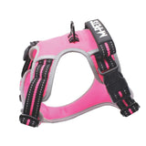 M-Pets Hiking Reflective Soft Dog Harness Pink Medium