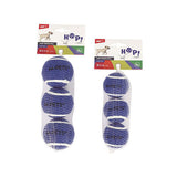 M-Pets Hop Tennis Ball Dog Toy Blue 3-Pack 5 cm