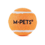 M-Pets Hop Tennis Ball Dog Toy Durable Orange 3-Pack 6.4cm