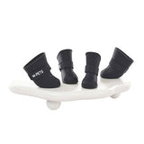 M-Pets Rainy Day Black Dog Boots Waterproof Protection Medium