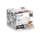 M-Pets Urban Style Ceramic Tilted Cat Bowl Black & White 150 ml