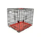 M-Pets Voyager 2-Door Dog Crate Secure Locking System Medium Red