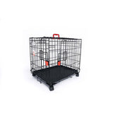 M-Pets Voyager 2-Door Rolling Dog Crate Medium Black 76x48x53cm