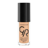 Golden Rose Total Cover 12 Light Beige 2 in 1 Foundation and Concealer - High Coverage, Lightweight Makeup with SPF 15