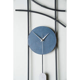Muyika Ken: Large Metal Wall Clock - 29.5" Silent Modern Decorative Clock for Living Room, Bedroom - Hand Painted Accents