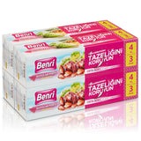 Benri Fridge Storage Bags - Medium Size (24x38cm) 4x30 Count - Reusable Storage Bags for Refrigerator Organization