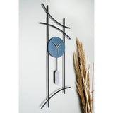 Muyika Ken: Large Metal Wall Clock - 29.5" Silent Modern Decorative Clock for Living Room, Bedroom - Hand Painted Accents