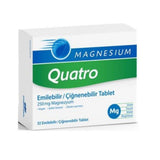 Quatro Magnesium Quatro 32 Chewable Tablets - Magnesium for Dietary Needs, Relieves Deficiency, Easy to Consume