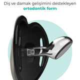 Mamajoo Orthodontic Black & Pearl Night & Day Pacifier Set 12m+