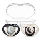 Mamajoo Orthodontic Black & Pearl Night & Day Pacifier Set 12m+
