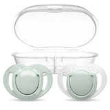 Mamajoo Powder Green Orthodontic Pacifiers with Storage Case 6m+ 2pk