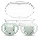 Mamajoo Powder Green Orthodontic Pacifiers with Storage Case 6m+ 2pk