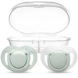 Mamajoo Powder Green Orthodontic Silicone Pacifier Set with Box 0m+