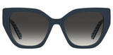 Moschino Love Women's Square Sunglasses - Black & Gold - 54mm